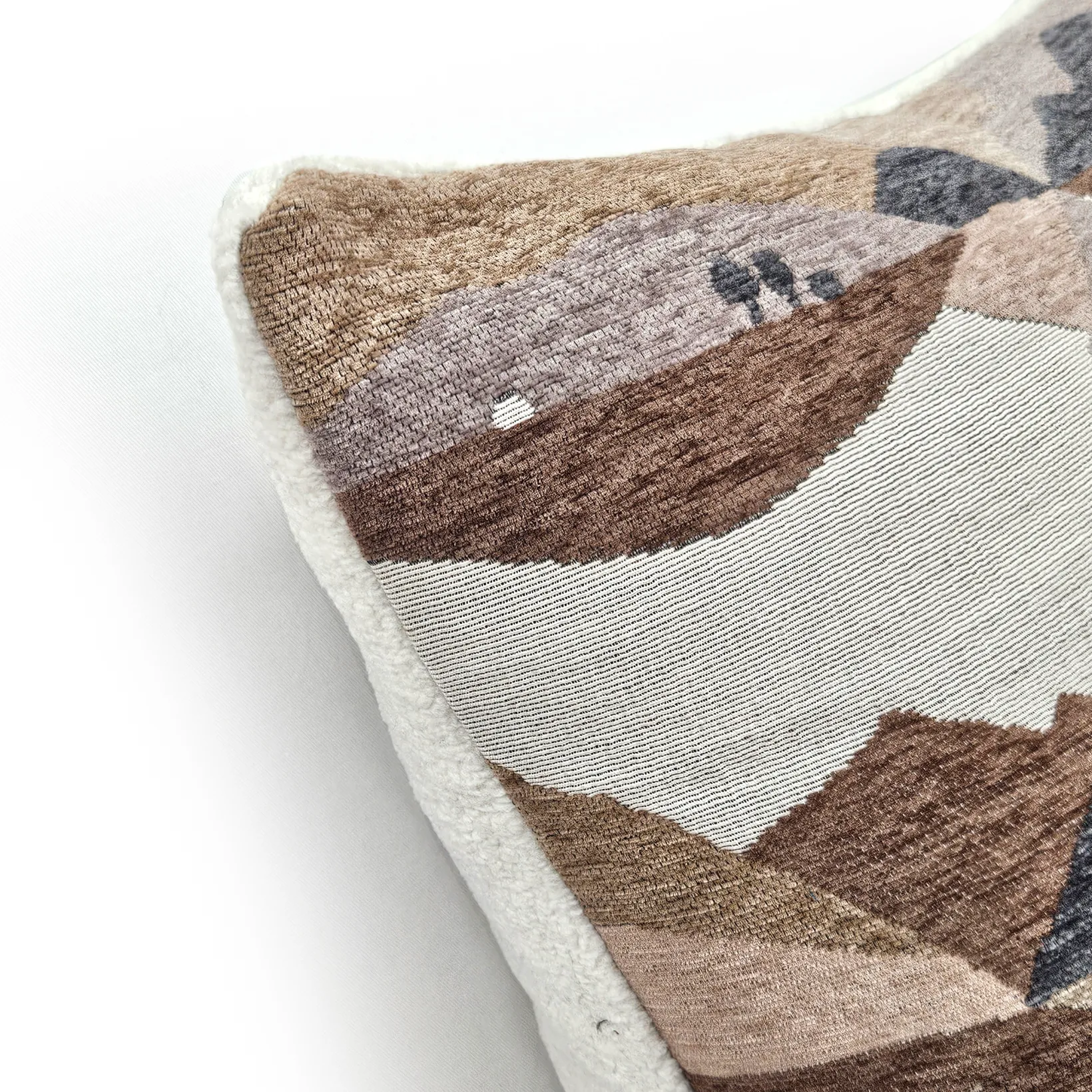 Abstract Mountains Brown Throw Pillow 21x21