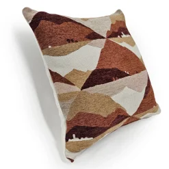 Abstract Mountains Sienna Throw Pillow 21x21