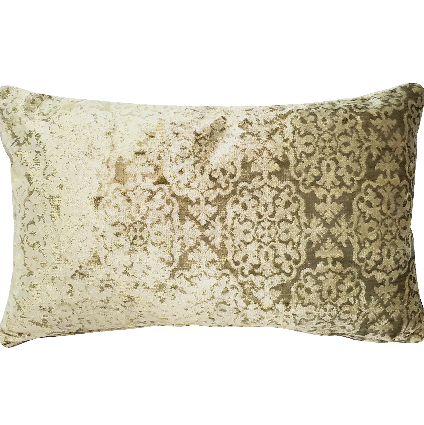 Artemis Canyon Beige Velvet Throw Pillow 12x20