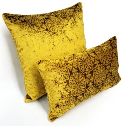 Artemis Gold Velvet Throw Pillow 20x20