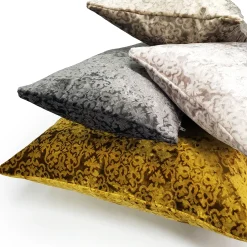 Artemis Pewter Gray Velvet Throw Pillow 12x20