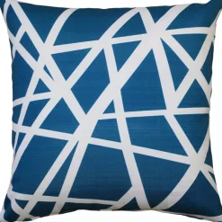 Bird's Nest Blue Throw Pillow 19x19