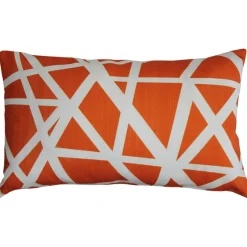 Bird's Nest Orange Throw Pillow 12x19