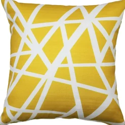 Bird's Nest Yellow Throw Pillow 19x19
