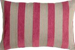 Brackendale Stripes Pink Rectangular Throw Pillow 16x24