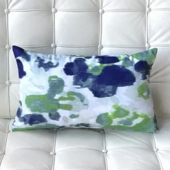 Brandy Bay Blue Floral Throw Pillow 12x19