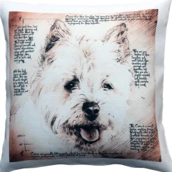 Cairn Male Dog Pillow 17x17