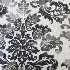 Calliope Gray Damask Pattern Throw Pillow 12x20