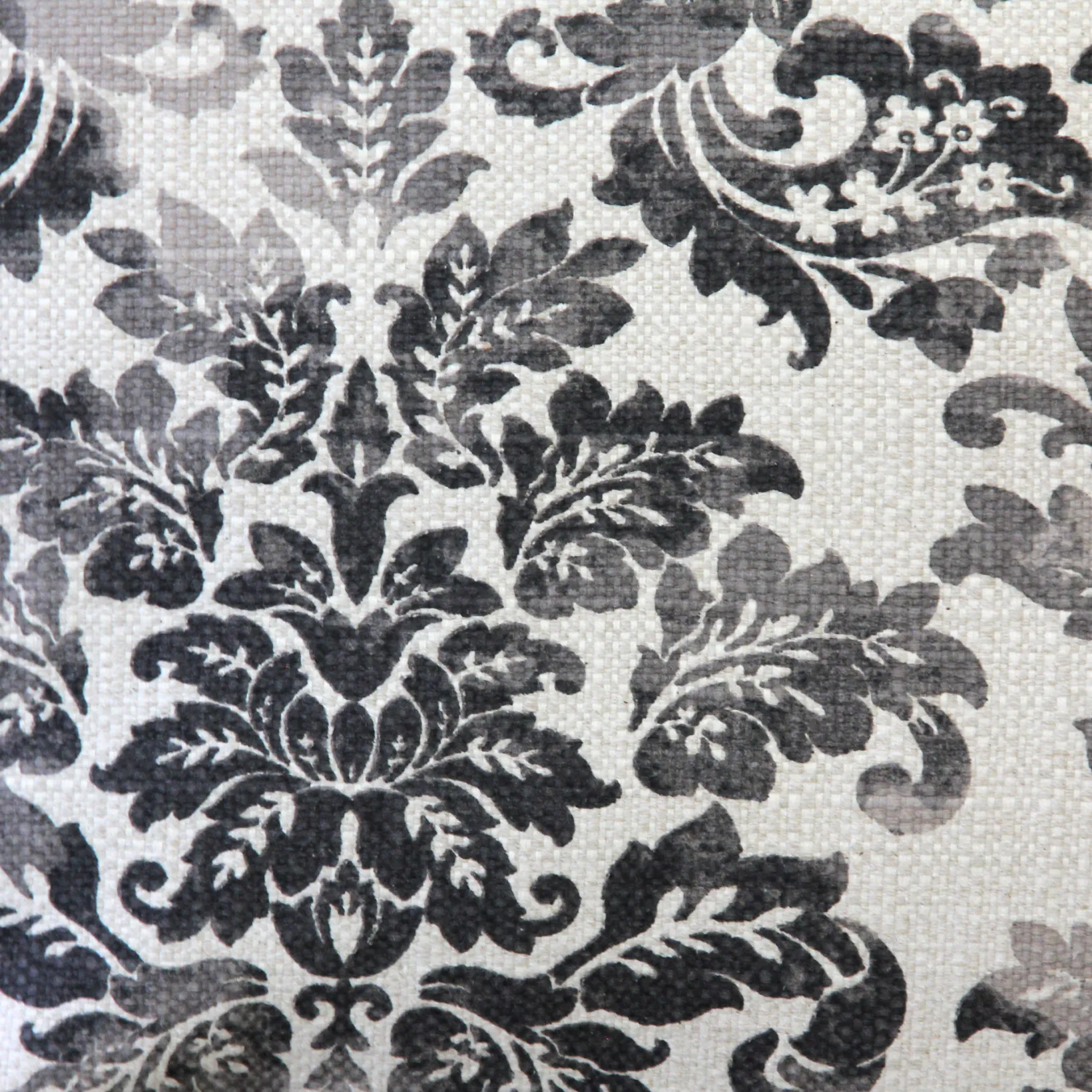 Calliope Gray Damask Pattern Throw Pillow 20x20