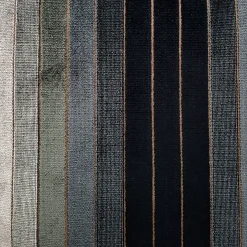 Carbon Stripes Textured Velvet Throw Pillow 20x20
