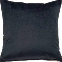 Carbon Stripes Textured Velvet Throw Pillow 20x20