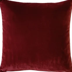 Castello Burgundy Velvet Throw Pillow 17x17