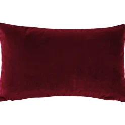 Castello Burgundy Velvet Throw Pillow 12x20