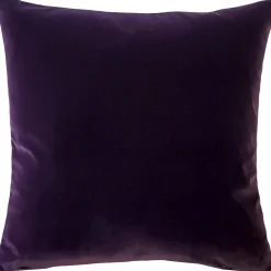 Castello Purple Velvet Throw Pillow 20x20