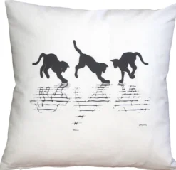 Cat Reflections 16x16 Throw Pillow