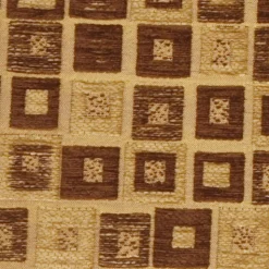 Chocolate and Tan Chenille Blocks Throw Pillow