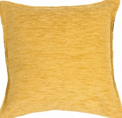 Chocolate and Tan Chenille Blocks Throw Pillow