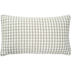 Coco Jicama Houndstooth Outdoor Throw Pillow 12x19