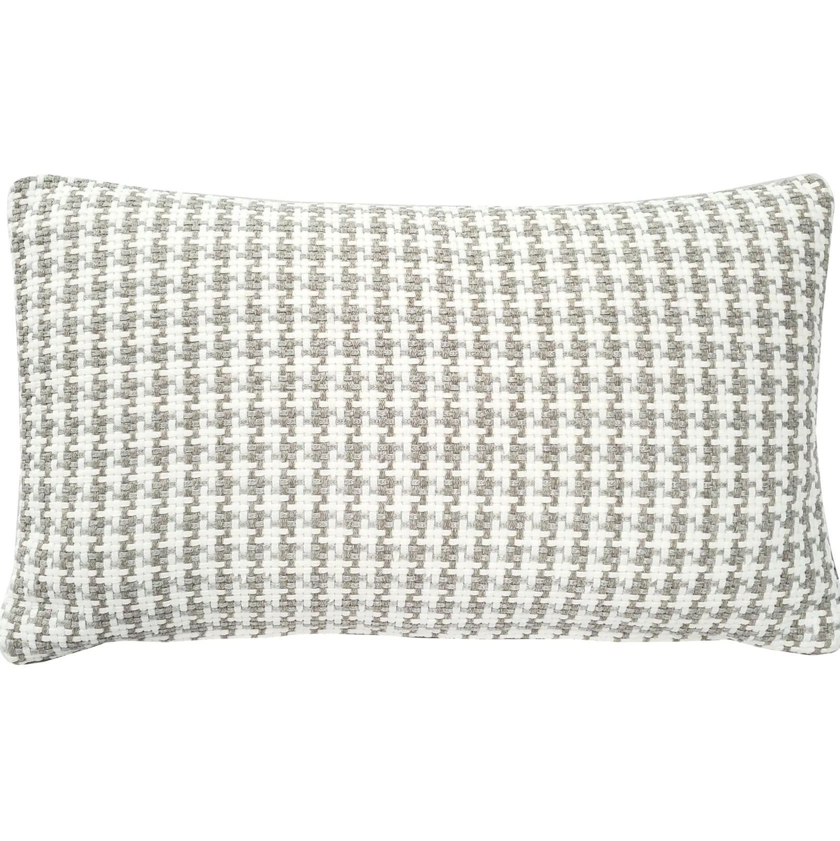 Coco Jicama Houndstooth Outdoor Throw Pillow 12x19