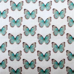 Costa Rica Robin's Egg Butterfly Tiny Scale Print Throw Pillow12x20