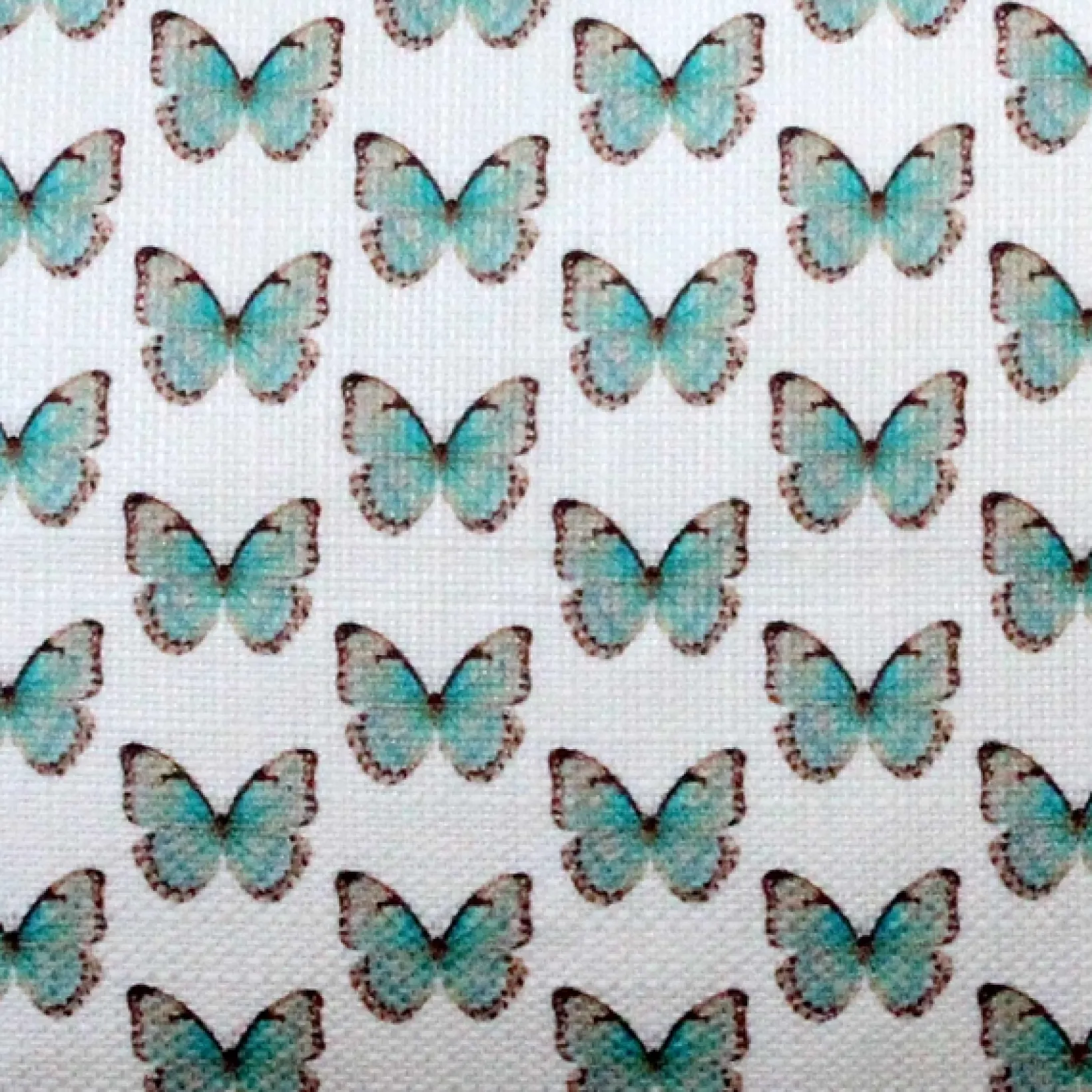 Costa Rica Robin's Egg Butterfly Tiny Scale Print Throw Pillow12x20