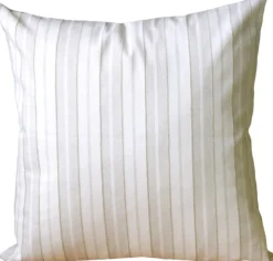 Cream and Neutral Stripes Square Accent Pillow