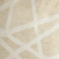 Criss Cross Stripes Cream Throw Pillow