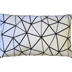 Crossed Lines Cotton Print Throw Pillow 12x20