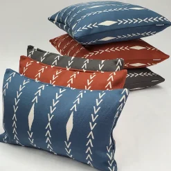 Diamond Ray Mineral Blue Throw Pillow 20x20