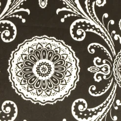 Filigree Black 17x17 Throw Pillow