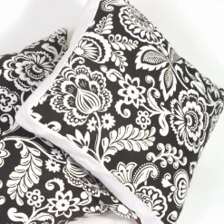 Flower Power with Box Edge Accent Pillow