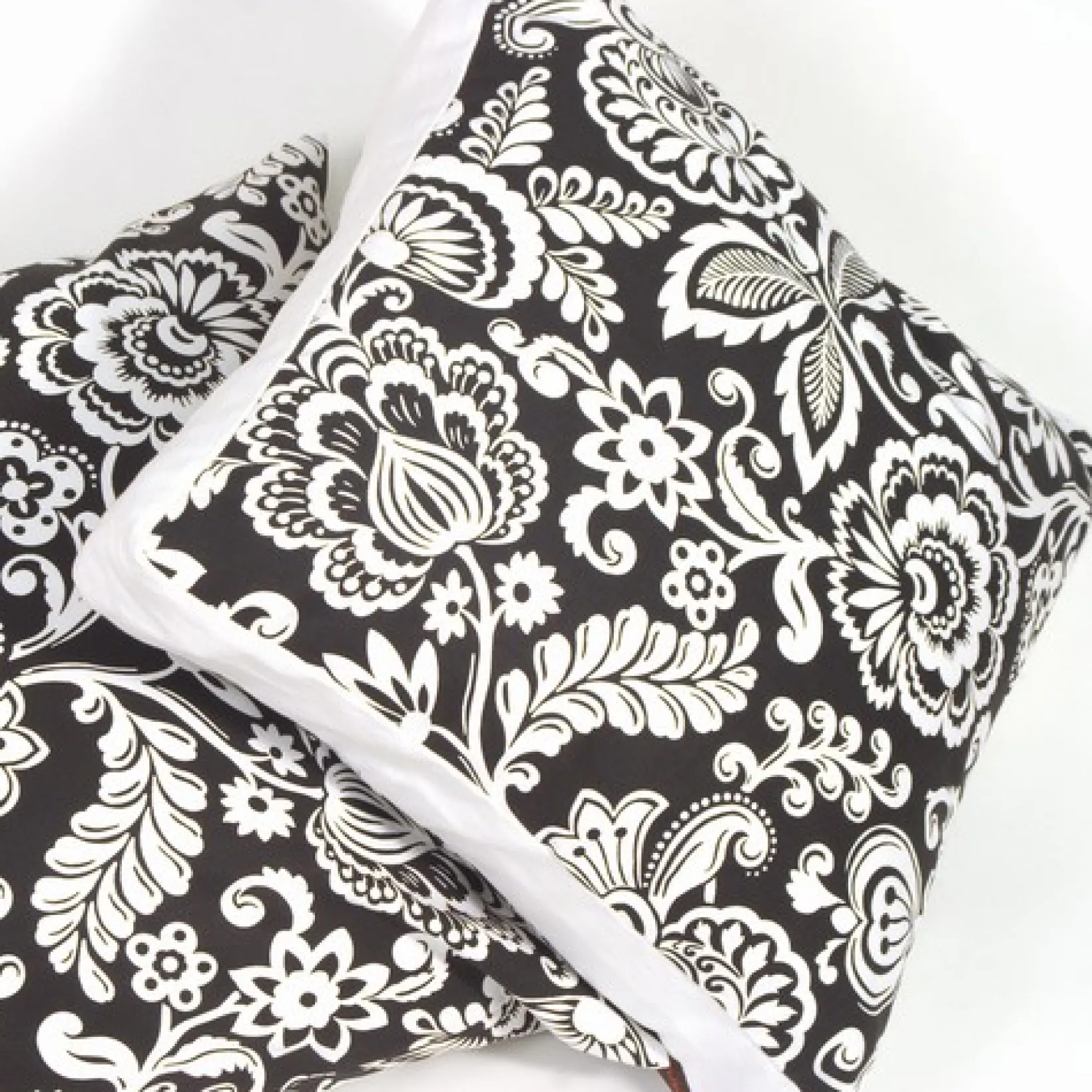 Flower Power with Box Edge Accent Pillow