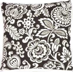 Flower Power with Box Edge Accent Pillow