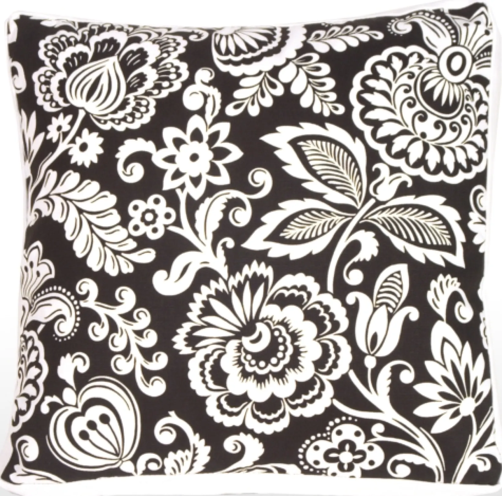 Flower Power with Box Edge Accent Pillow
