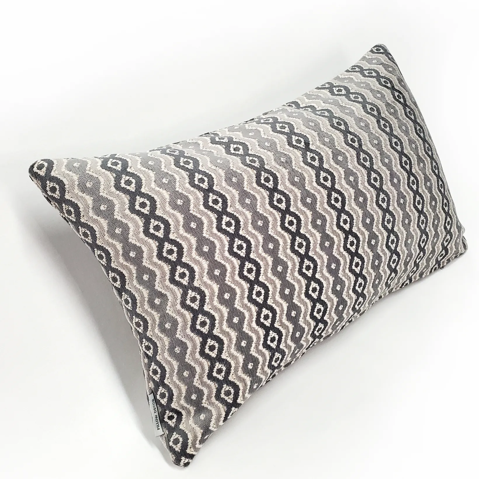 Gazing Foundry Gray Throw Pillow 12x20