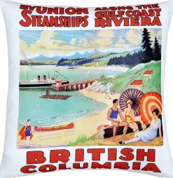 Gulf Coast by Union Steamship Throw Pillow 20x20