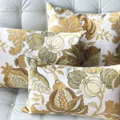 Harvest Floral Yellow 16x24 Throw Pillow