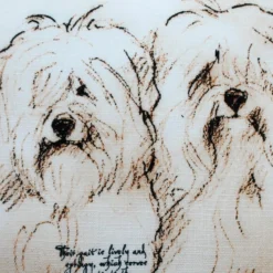 Havanese Duo Dog Pillow 17x17