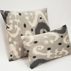 Indah Ikat Gray 20x20 Throw Pillow