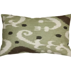 Indah Ikat Green 12x20 Throw Pillow