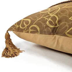 Indravati Gold Leaf Throw Pillow 17x17