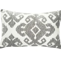 Insignia Gray Outdoor Throw Pillow 12x19