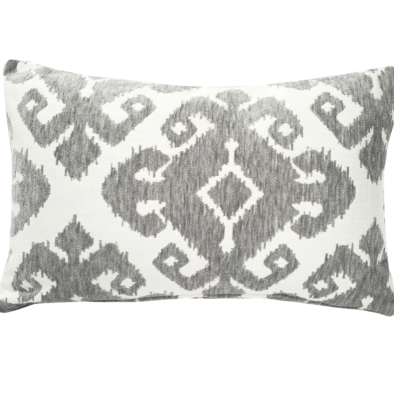 Insignia Gray Outdoor Throw Pillow 12x19