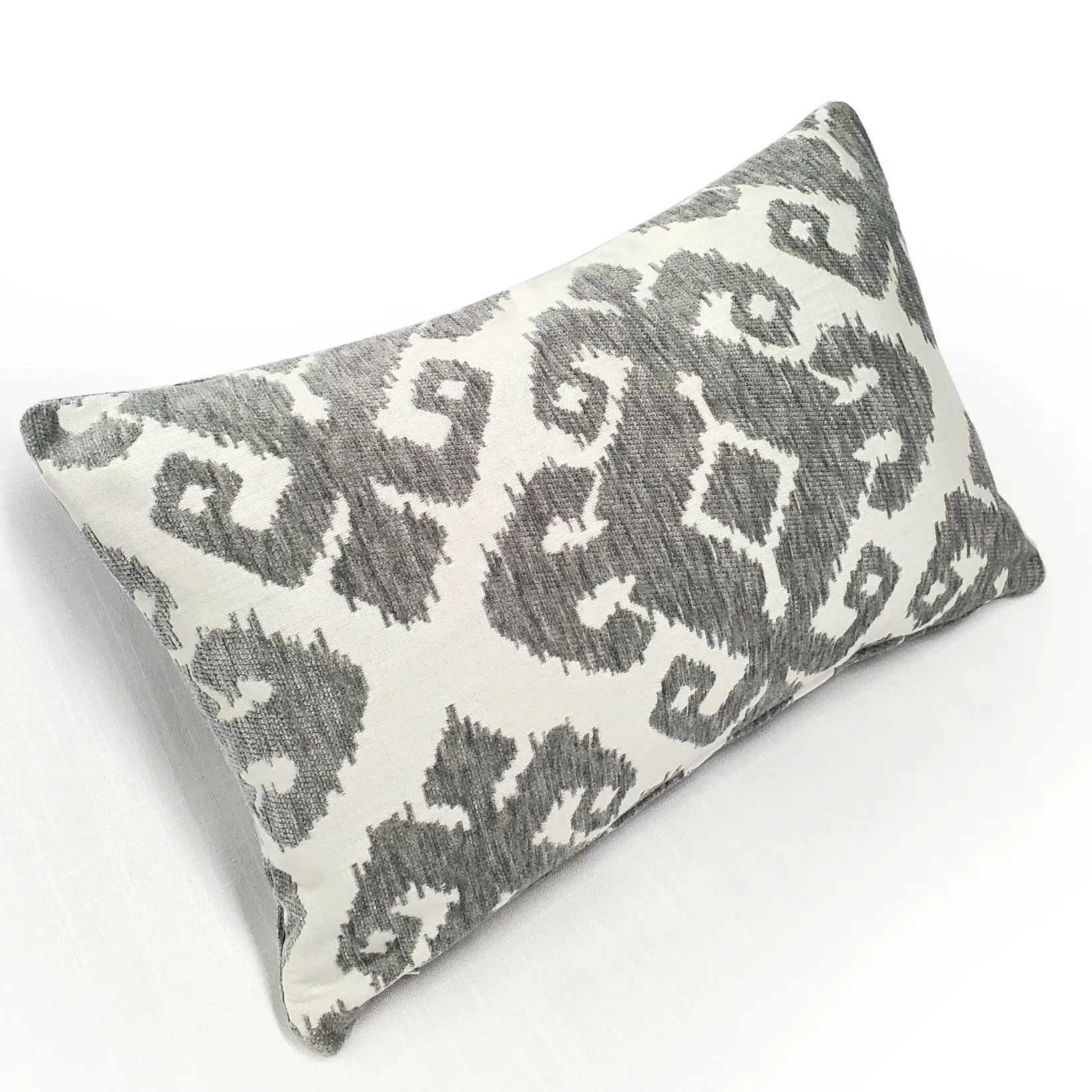 Insignia Gray Outdoor Throw Pillow 12x19