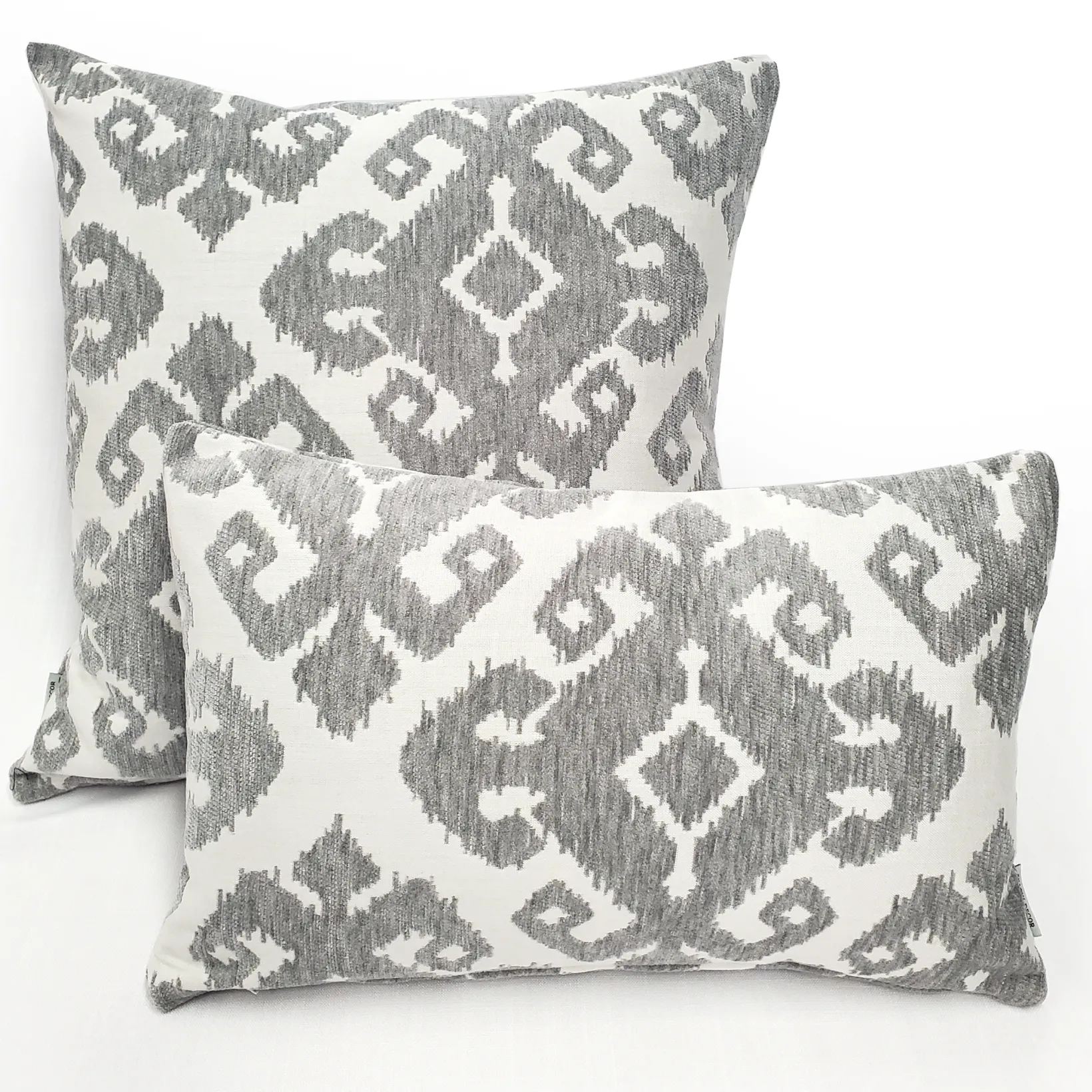 Insignia Gray Outdoor Throw Pillow 12x19