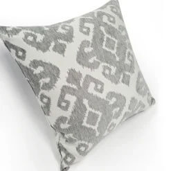 Insignia Gray Outdoor Throw Pillow 19x19