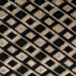 Jager Black Diamond Textured Velvet Throw Pillow 12x20