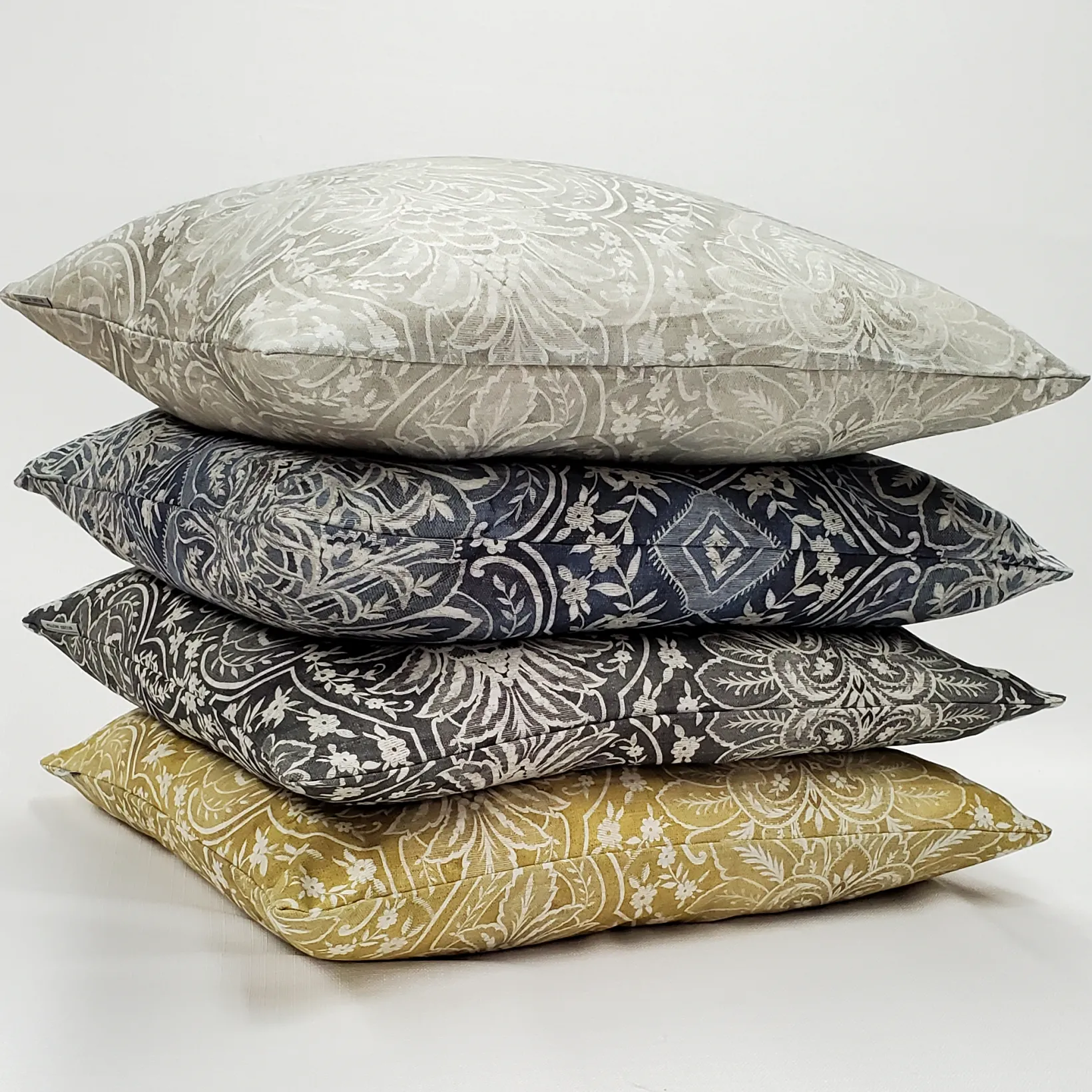 Leone Damask Dijon Yellow Throw Pillow 21x21