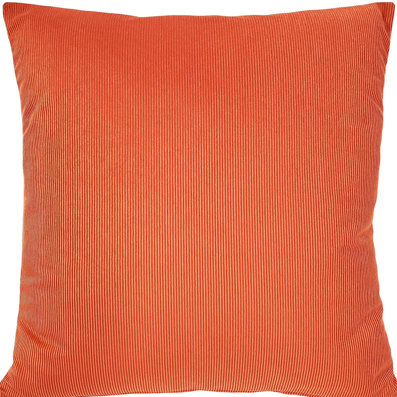 Liminal Koi Orange Striped Velvet Throw Pillow 19x19