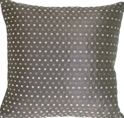 Linear Spots on Charcoal Decorative Pillow